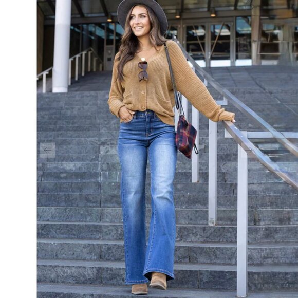 GRACE & LACE:  Bambü Ribbed Button Cardigan - Picture 1 of 9